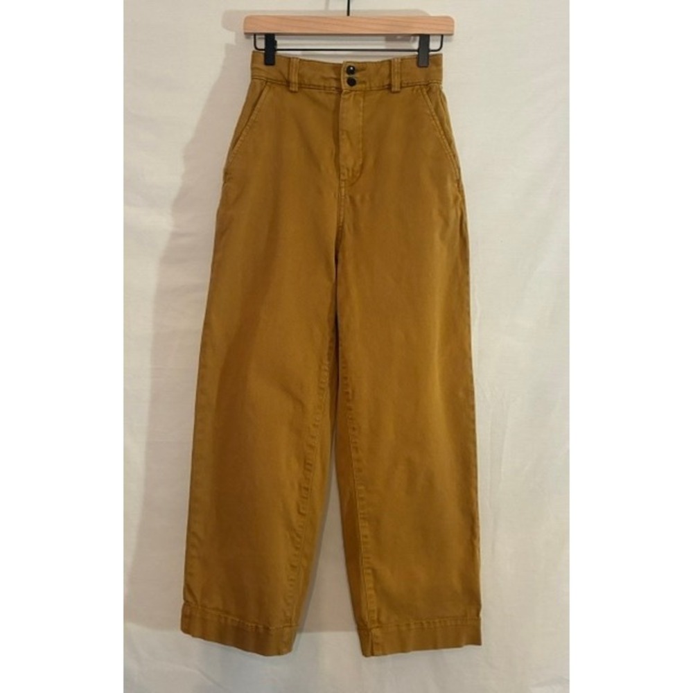 Everlane Original High-Rise Wide-Leg Crop in Tapenade (Tall/Long Inseam) size 6